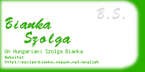 bianka szolga business card